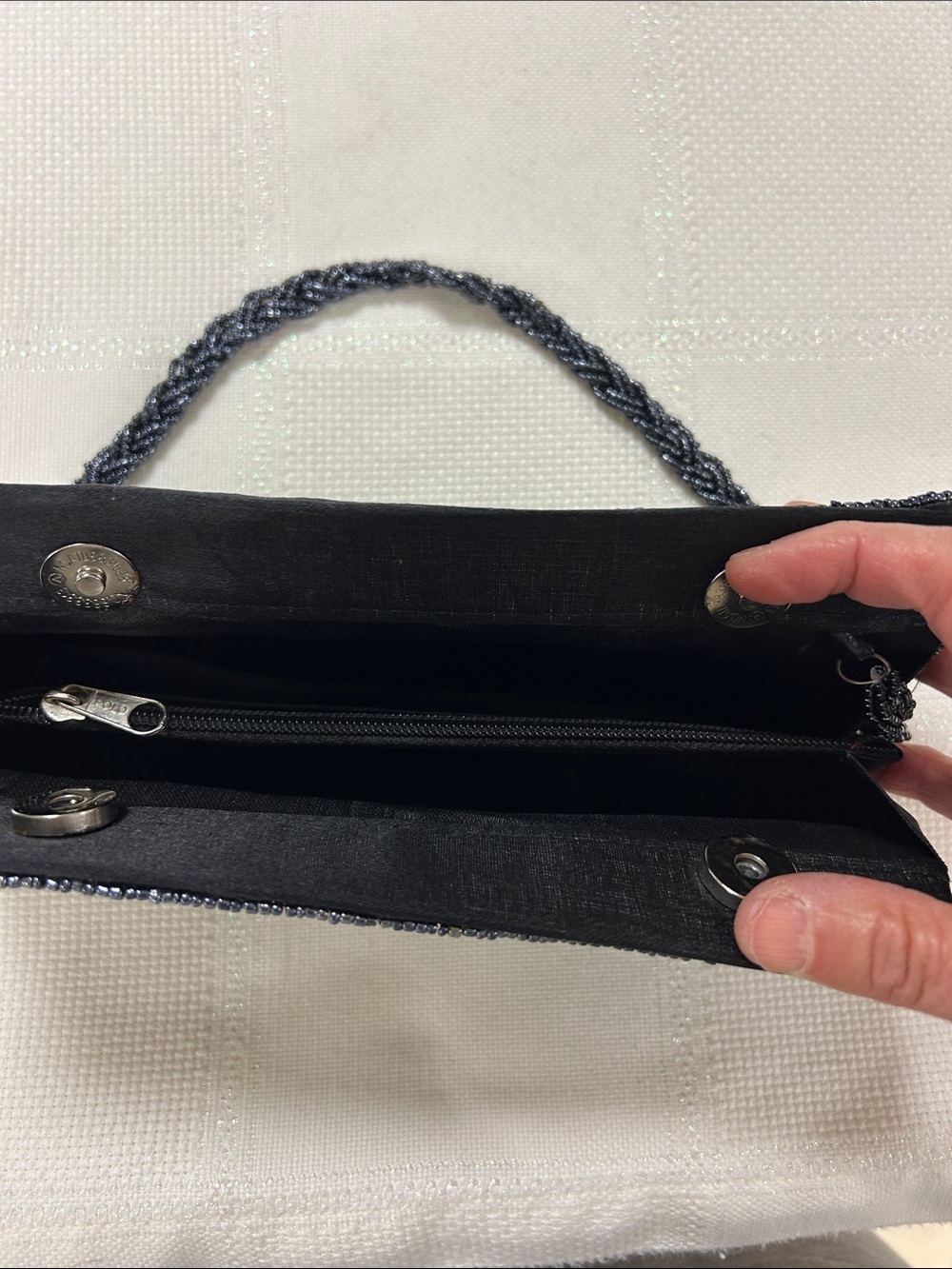 Elegant Black Beaded Evening Bag image 4
